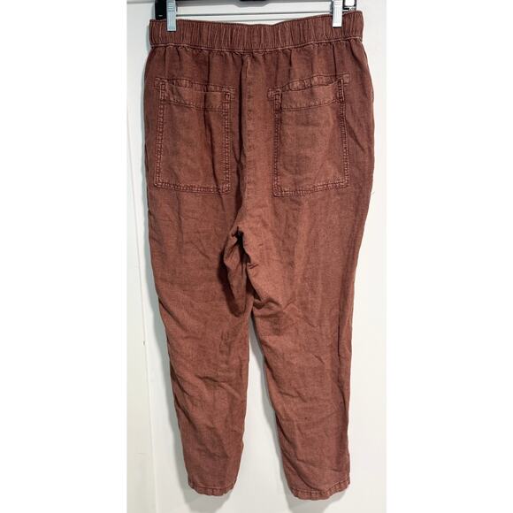 PILCRO Anthropologie Linen Blend Drawstring Pull On Pants Trousers Size S - Picture 3 of 5